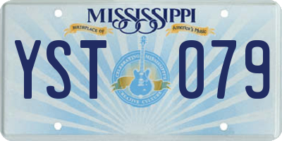 MS license plate YST079