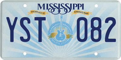 MS license plate YST082