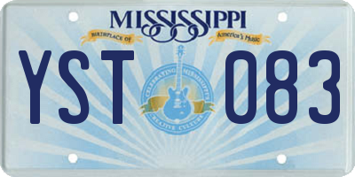 MS license plate YST083