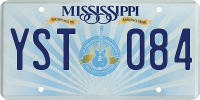 MS license plate YST084