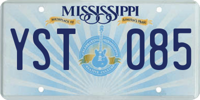 MS license plate YST085