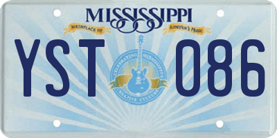 MS license plate YST086