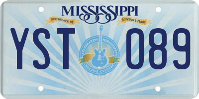 MS license plate YST089