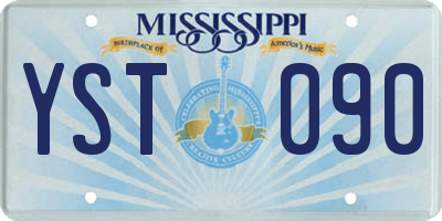 MS license plate YST090