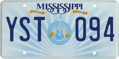 MS license plate YST094