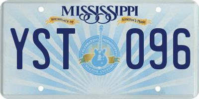 MS license plate YST096