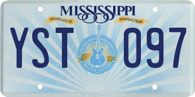 MS license plate YST097