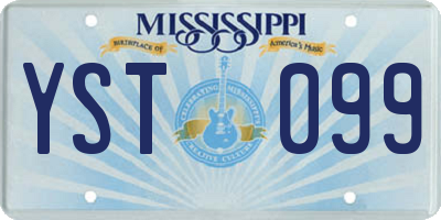 MS license plate YST099