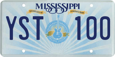 MS license plate YST100
