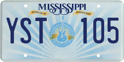 MS license plate YST105