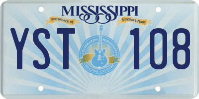 MS license plate YST108
