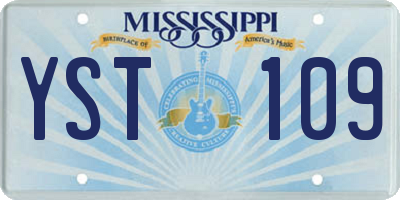 MS license plate YST109