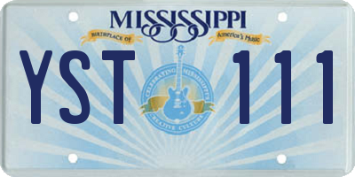 MS license plate YST111