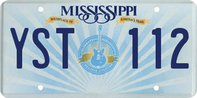 MS license plate YST112