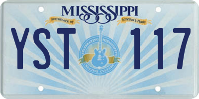 MS license plate YST117