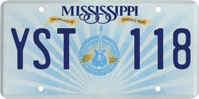 MS license plate YST118