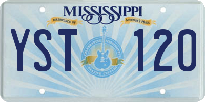 MS license plate YST120