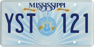 MS license plate YST121