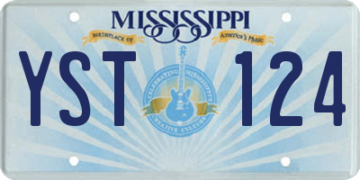MS license plate YST124