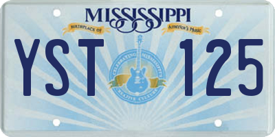 MS license plate YST125
