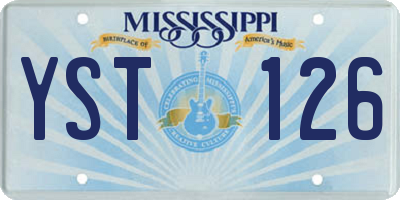 MS license plate YST126