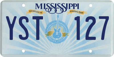 MS license plate YST127