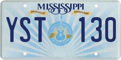 MS license plate YST130