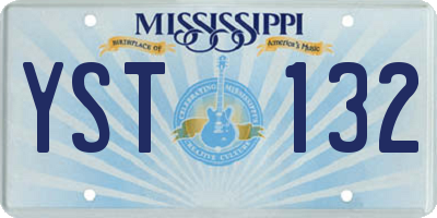 MS license plate YST132