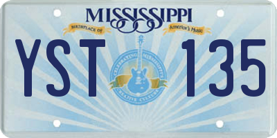 MS license plate YST135