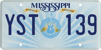MS license plate YST139