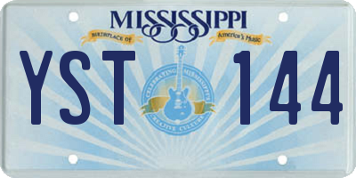 MS license plate YST144