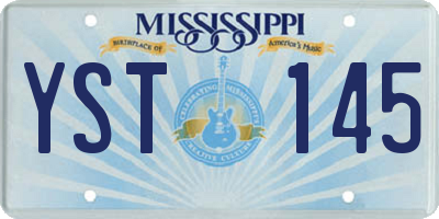 MS license plate YST145