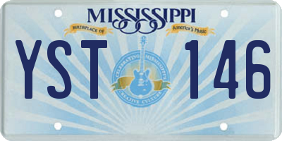 MS license plate YST146