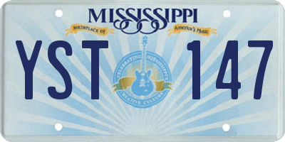 MS license plate YST147