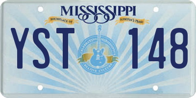 MS license plate YST148