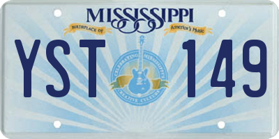 MS license plate YST149