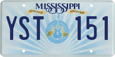 MS license plate YST151