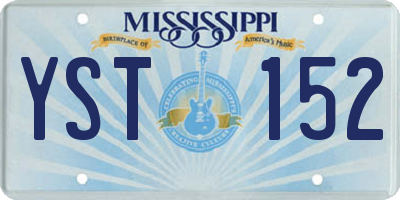 MS license plate YST152