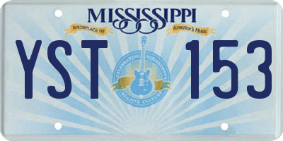 MS license plate YST153