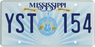 MS license plate YST154