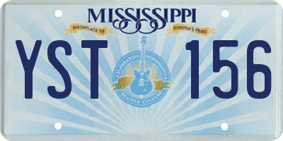 MS license plate YST156