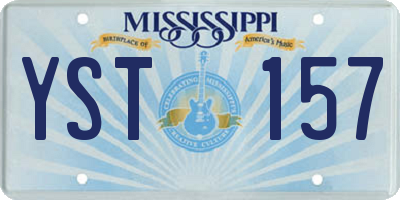 MS license plate YST157
