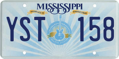 MS license plate YST158