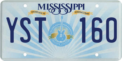 MS license plate YST160