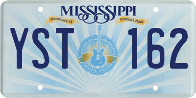 MS license plate YST162