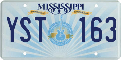 MS license plate YST163