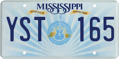 MS license plate YST165