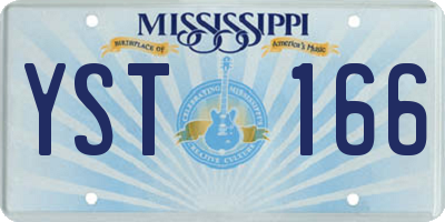 MS license plate YST166