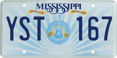 MS license plate YST167