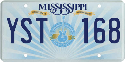 MS license plate YST168
